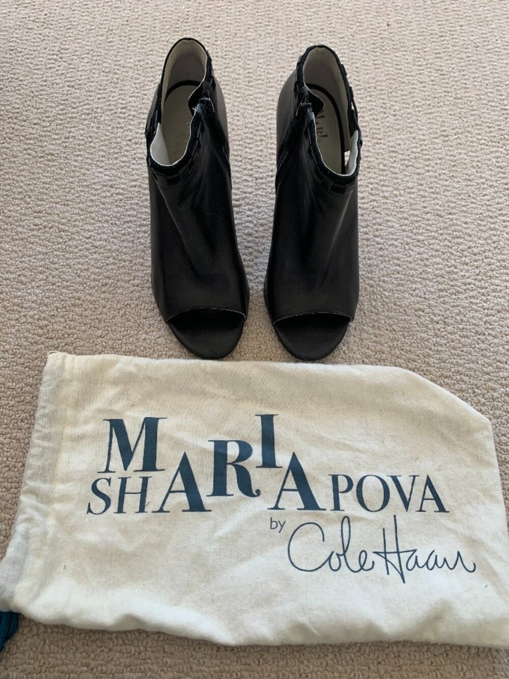 Cole Haan Maria Sharapova Nikeair black leather bootie size 9B